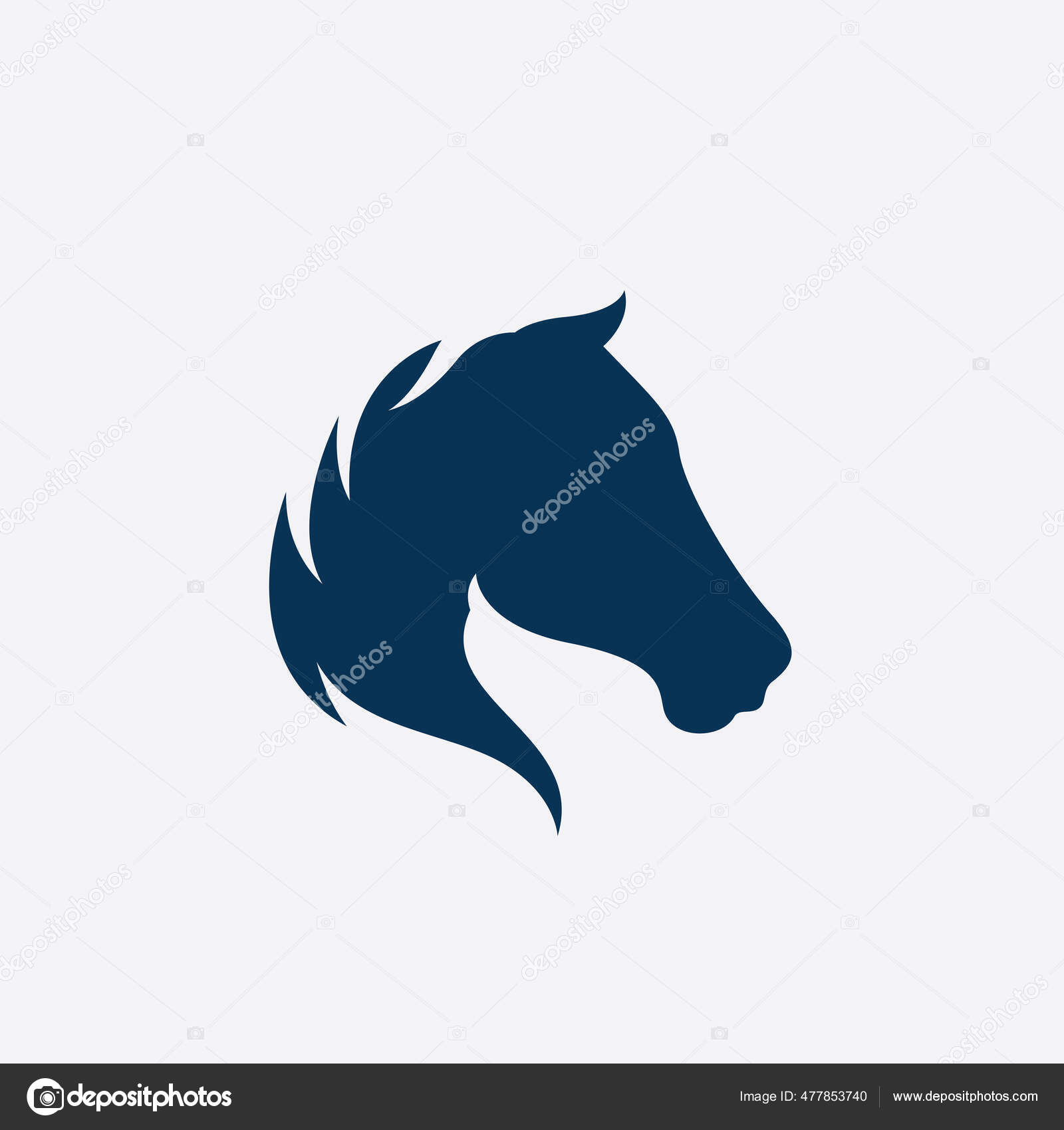 Modelo Logotipo Cavalo Design Ilustração Vetorial imagem vetorial de  Demartono© 477853740